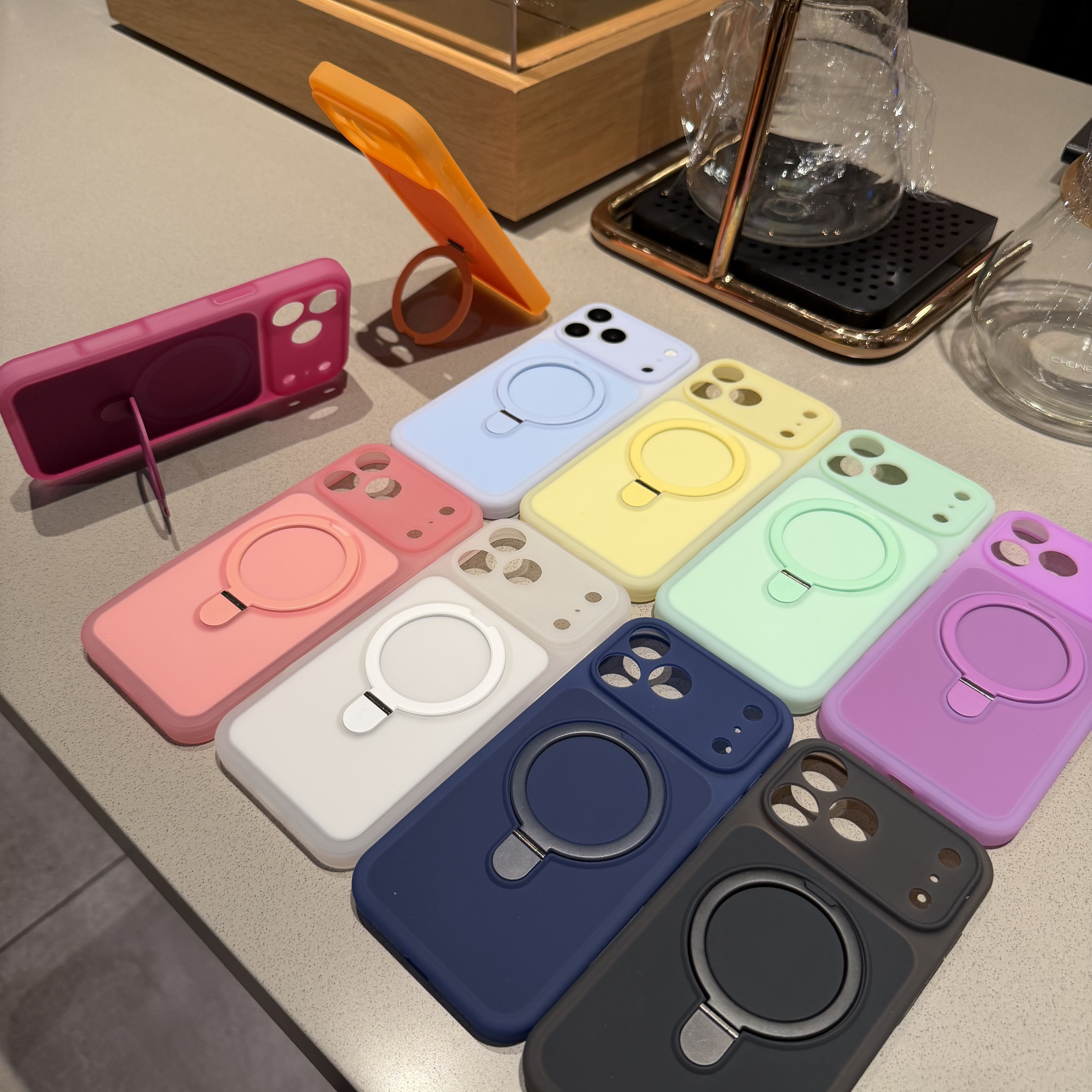 夏日冰淇淋磁吸支架适用iPhone17proMax手机壳苹果16promax保护套17pro小众磨砂16pro全包防摔15pro软盒男女