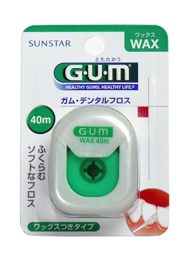 海淘 SUNSTAR盛势达GUM 有蜡/无蜡牙线 清洁牙齿污垢护里牙周50m