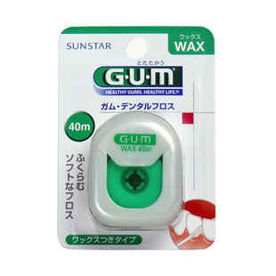 海淘 SUNSTAR盛势达GUM 有蜡/无蜡牙线 清洁牙齿污垢护里牙周50m