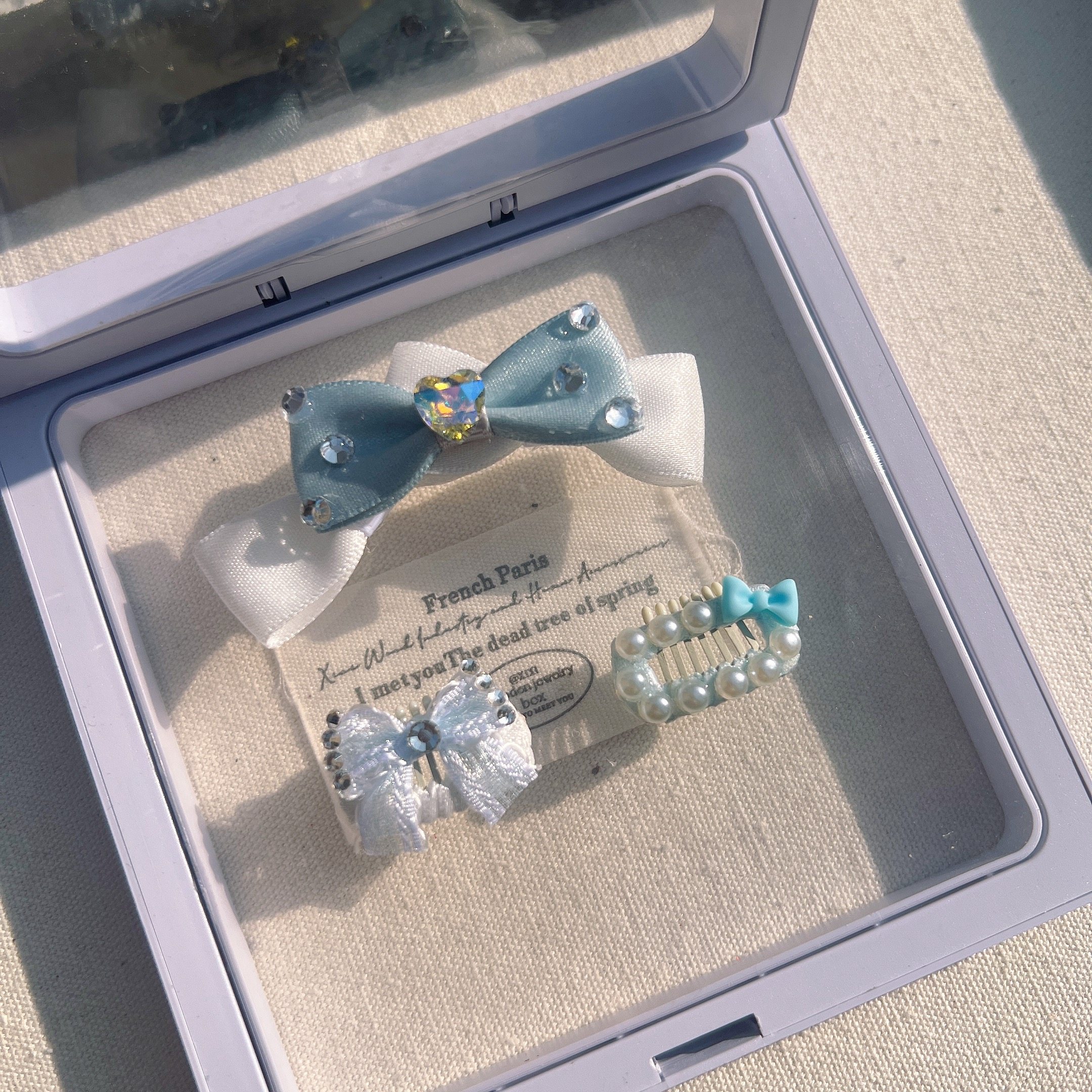 手工宠物发夹狗狗头饰不掉马尔济斯鼻梁夹碎发夹约克夏泰迪头饰品