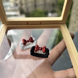 马尔济斯小发卡狗狗蝴蝶结约克夏发夹小狗鼻梁夹宠物bb夹小狗发饰