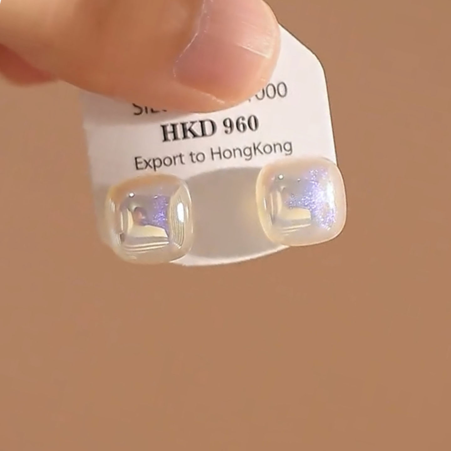 人鱼姬方糖珍珠耳钉女2026新款