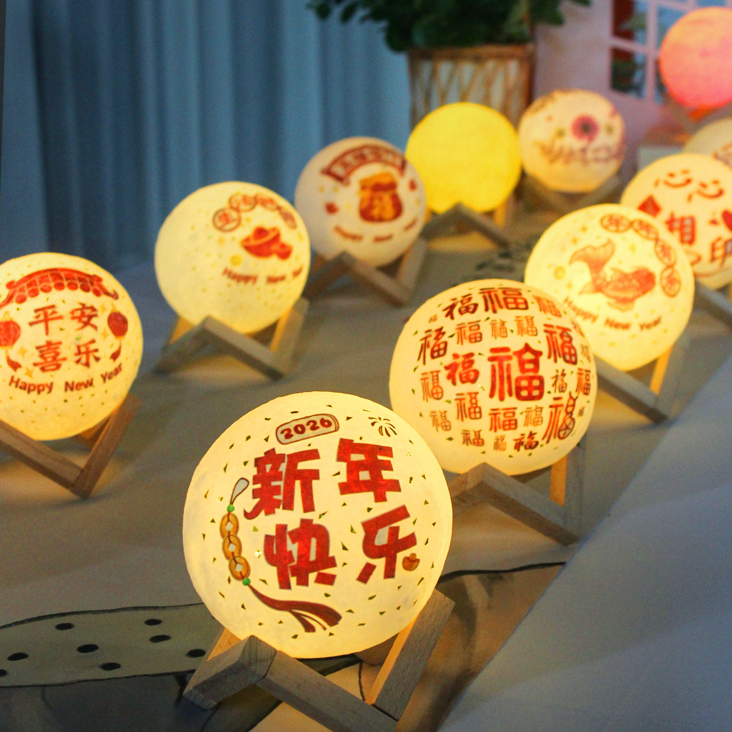 新年手工diy台灯月球灯成人老人简单制作活动礼物2026马年元宵节,玩具/童车/益智/积木/模型,手工创意粘贴类,淘宝优惠券,粉丝福利购,淘宝优惠卷