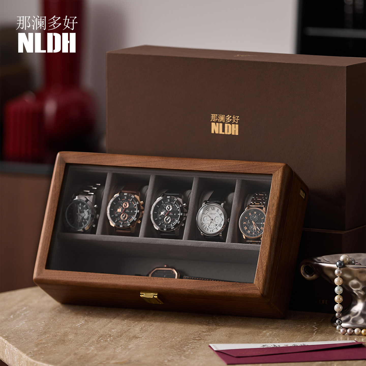 实用高级感实木手表盒生日礼物情人节送女友老婆送男朋友创意礼物