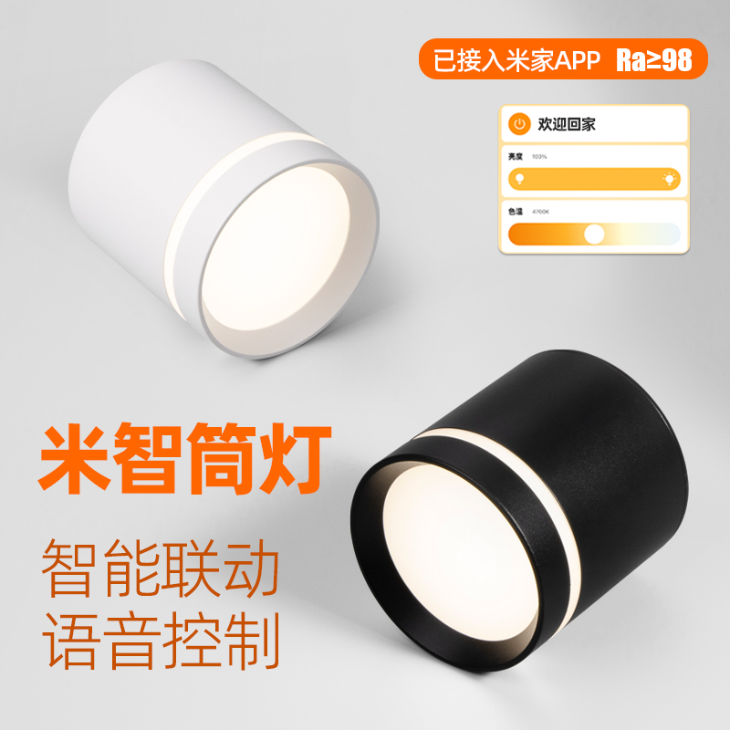 米智明装筒射灯全光谱调光调色