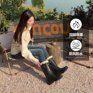 一体加绒加厚防滑保暖显瘦长筒靴 2025新款 防水雪地靴女秋冬季 时尚