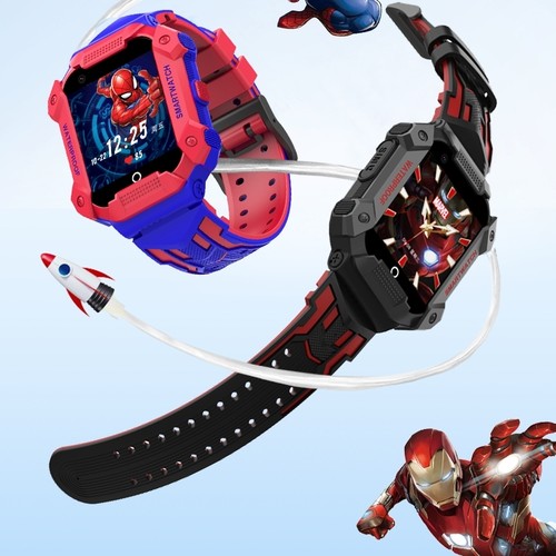 第六代蜘蛛侠学生正品儿童翻盖电话手表微聊视频小学生全网通智能