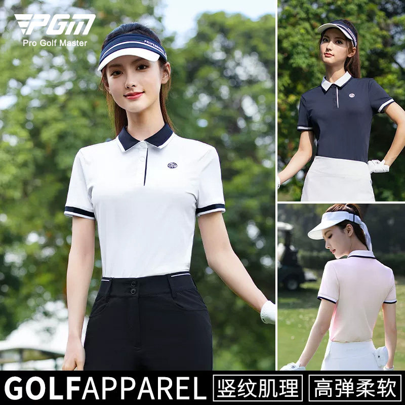 2026韩国高尔夫女装上衣女短袖T恤女士网球polo服装运动裙子套装