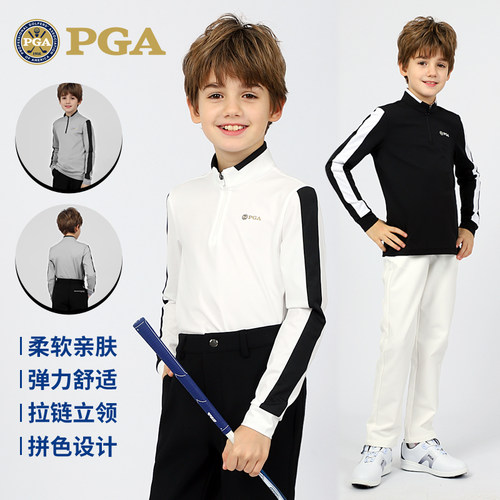 美国PGA青少年高尔夫长袖T恤男童
