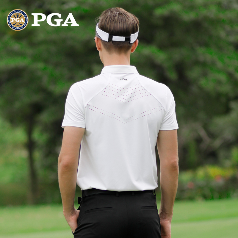 American PGA quần áo golf mới áo thun nam ngắn tay thoáng khí nhanh khô quần áo nam