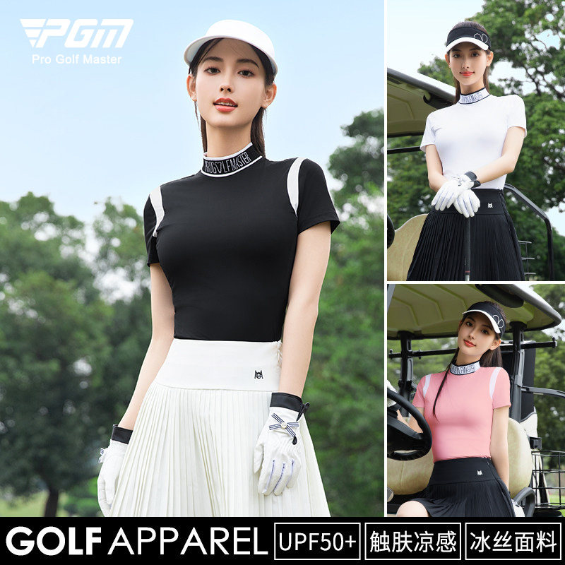 2026 高尔夫女装夏季冰丝女士polo女上衣短袖网球女款T恤运动套装