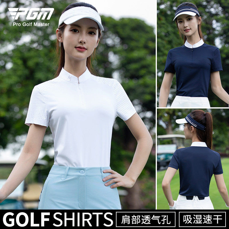 2026夏季高尔夫女装上衣女短袖T恤女士网球polo服装运动衣服套装