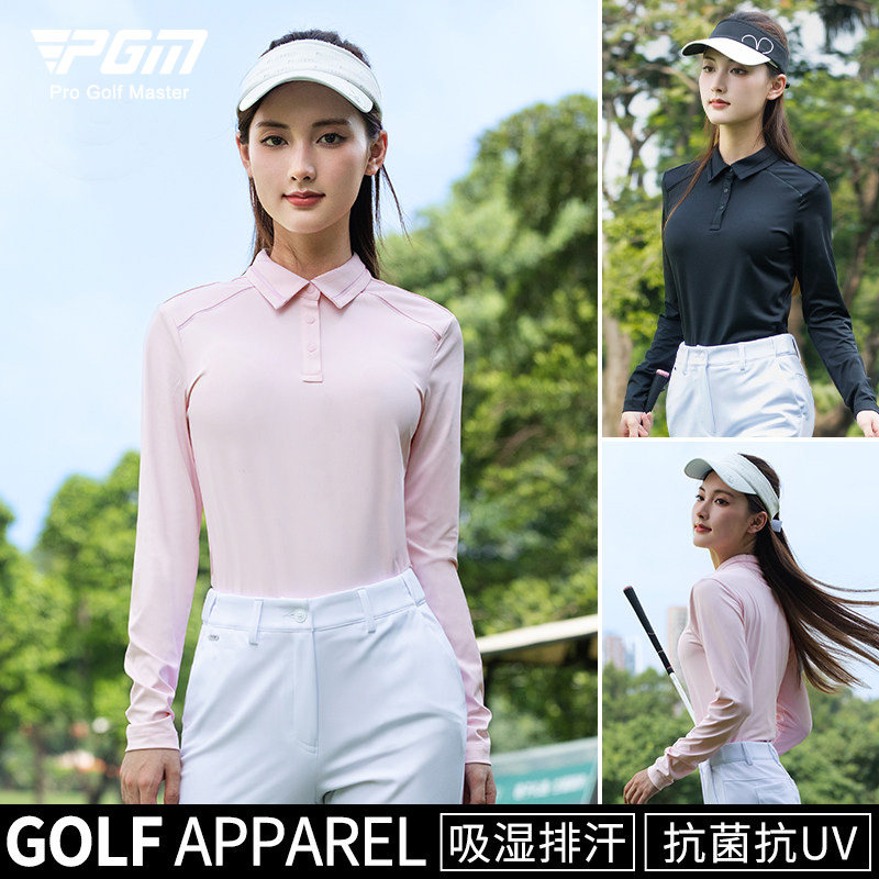 PGM高尔夫女装长袖polo网球上衣图片