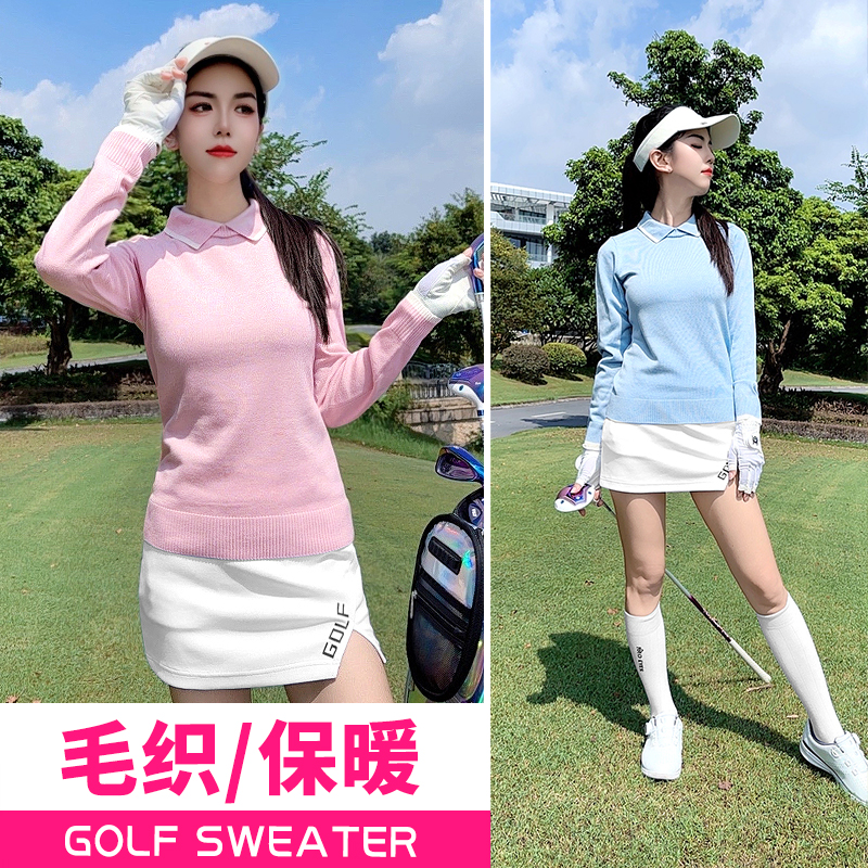 高尔夫女装针织毛衣polo运动外套