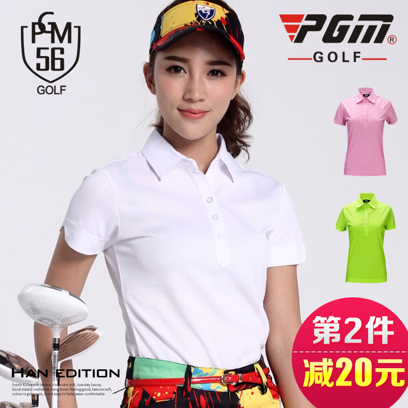 PGM正品 高爾夫衣服 女士短袖T恤 夏季服裝球衣 多色柔軟透氣衫
