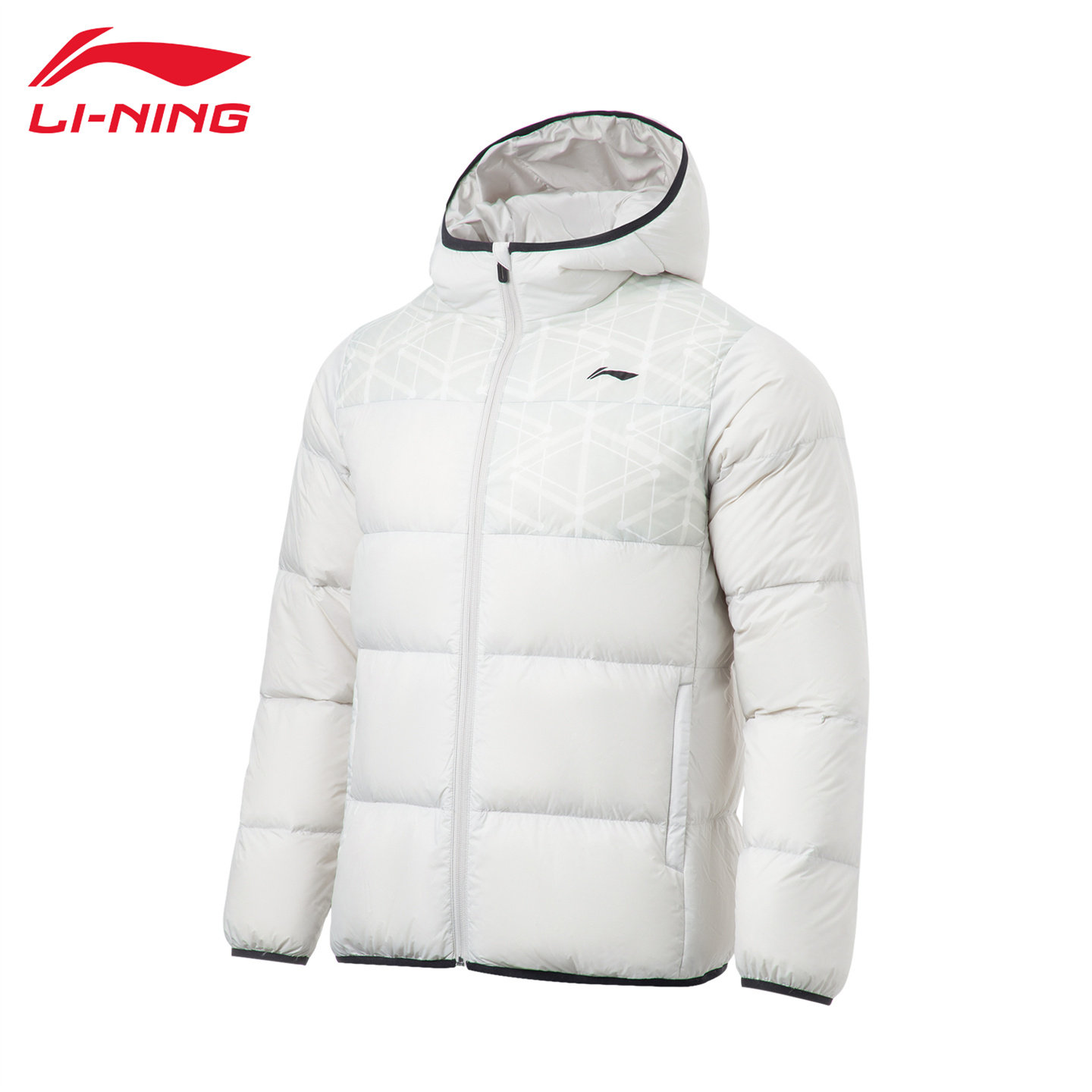 李宁短款羽绒服男款连帽保暖外套运动风休闲百搭时尚外套AYMT023