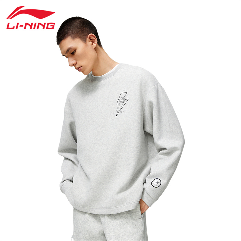李宁卫衣男圆领套头衫