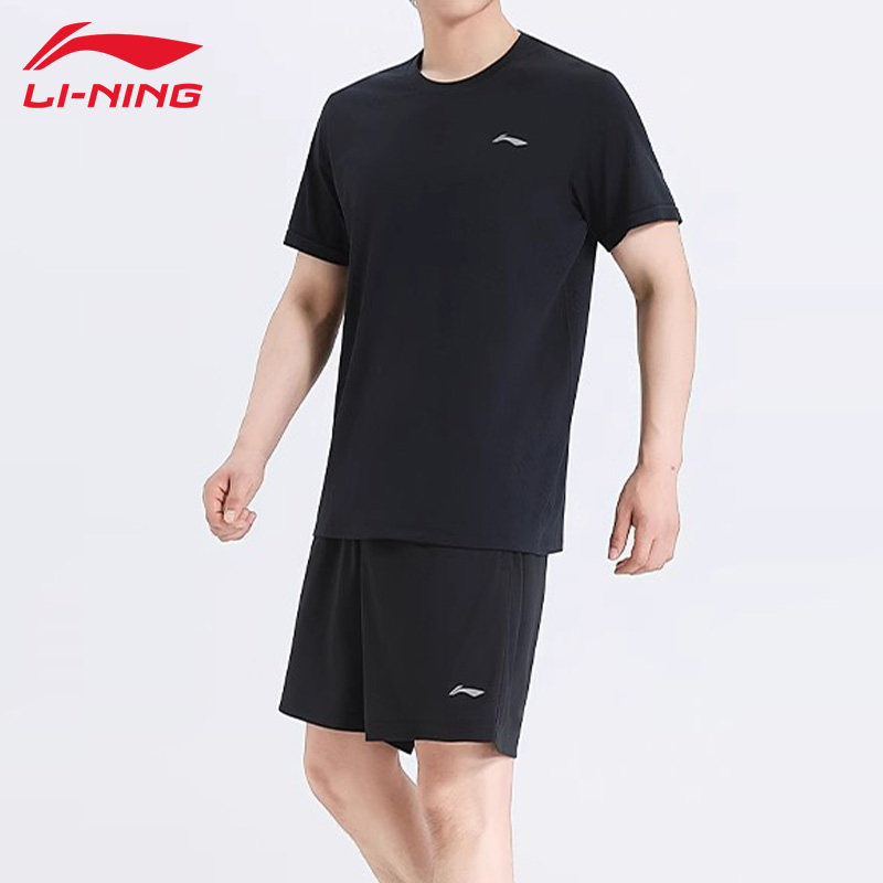 李宁运动套装男跑步速干冰丝短袖t恤男士宽松休闲短裤五分轻薄款,运动服/休闲服装,运动套装,淘宝优惠券,粉丝福利购,淘宝优惠卷
