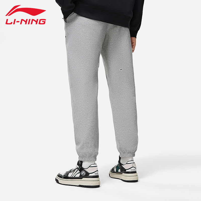 李宁男夏季运动裤棉质透气薄款