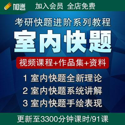 环艺室内考研快题设计方案视频教程入门家装工装手绘效果图片