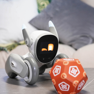 Loona机器狗儿童AI玩具智能机器人远程宠物训练玩伴图形编程手势识别趣味游戏指令互动跟随电子狗装 饰配件