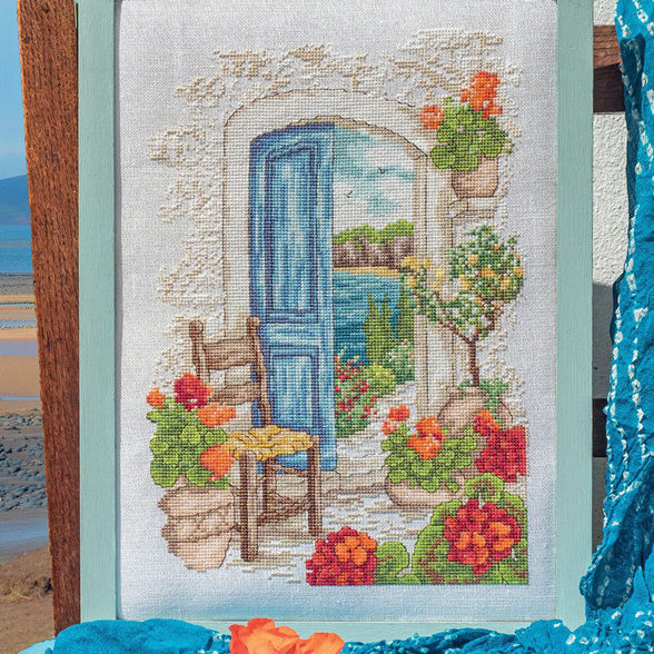 多金绣铺十字绣自配套件DMC/R线/ANC安卡线/精准印花A038门外风景