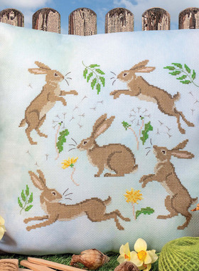 多金绣铺十字绣自配套件DMC/R线/ANC安卡线/精准印花A118小兔子