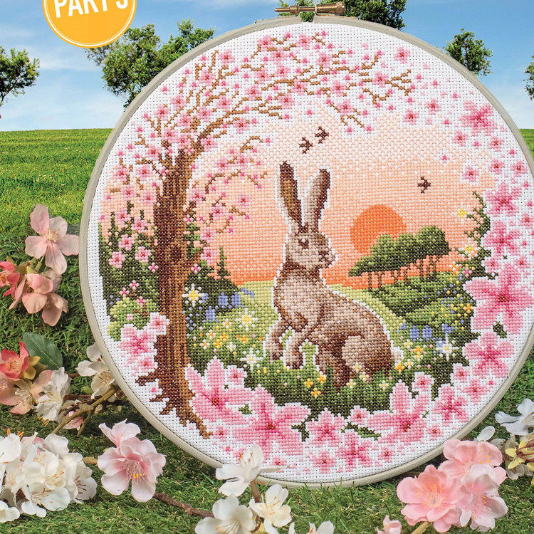 多金绣铺十字绣自配套件DMC/R线/ANC安卡线/精准印花A039兔子