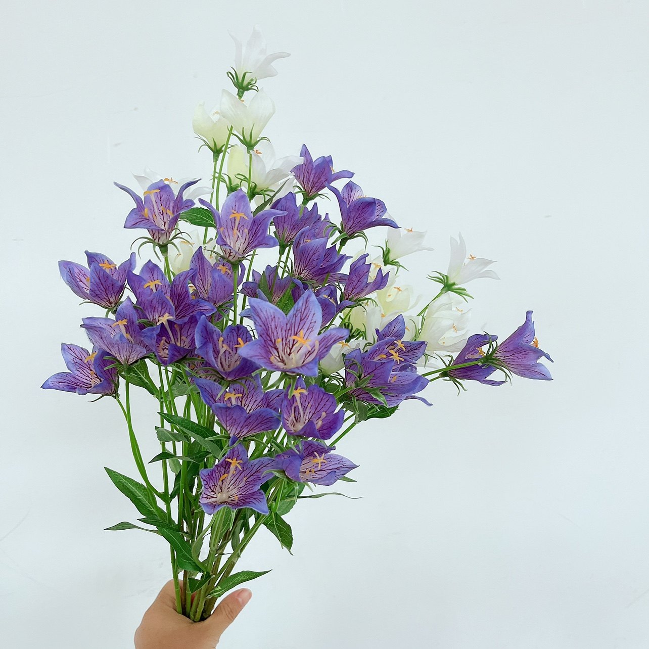 网红紫色小桔梗仿真花橱窗客厅装饰花艺客厅手捧花束配材家居饰品