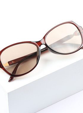 墨镜中老年水晶茶色石头眼镜