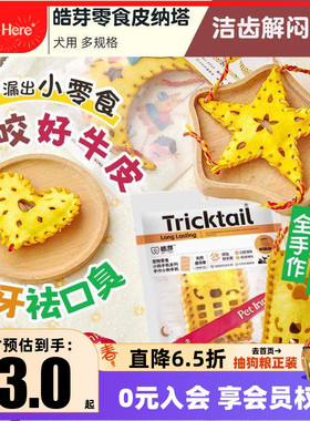 派福皓芽狗狗零食宠物磨牙棒皮纳塔小狗幼犬骨头训练奖励牛皮玩具