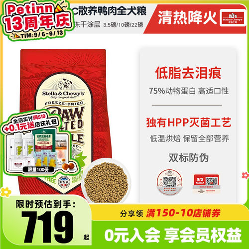 进口SC狗粮冻干混合鸭肉去泪痕