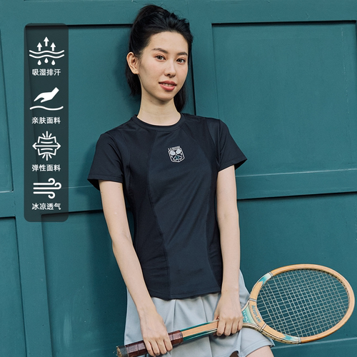 LUSHISI羽毛球主题短袖女