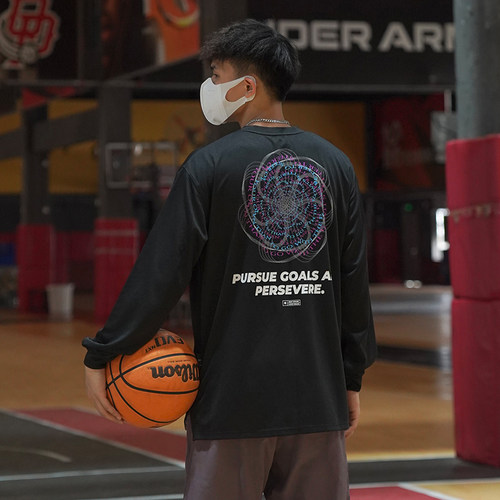 lushisi印花长袖运动速干