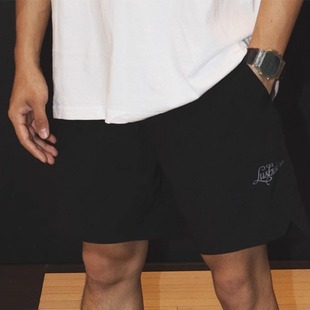 街头潮流运动篮球训练裤 LUSHISI 宽松篮球四五分裤 短裤 日落篮球