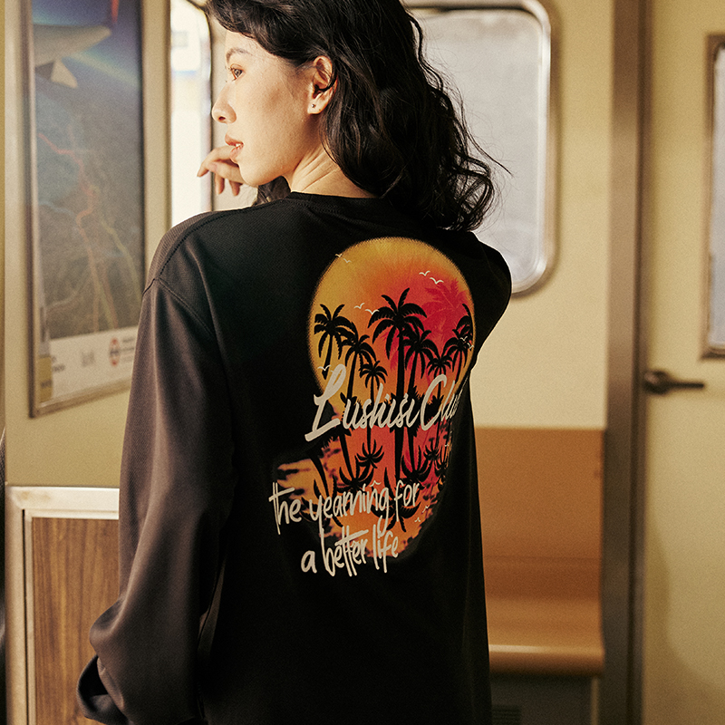 lushisi长袖落日黄昏氛围感