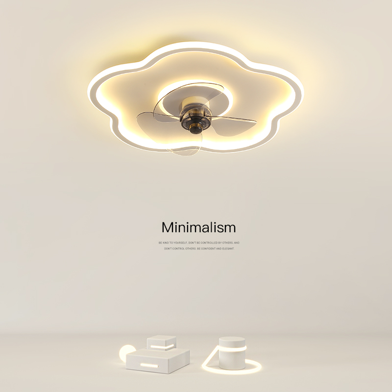 包安装风扇灯简约现代卧室灯书房摇头电扇灯