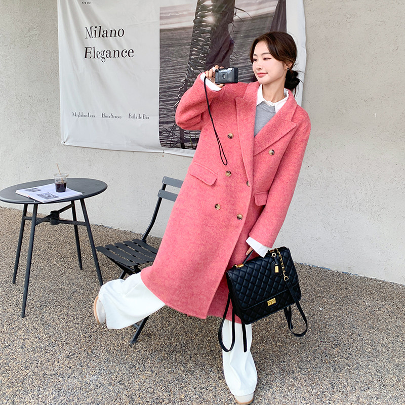 巨好看洋气减龄双面呢羊毛大衣女2025年冬季新款穿搭长款毛呢外套