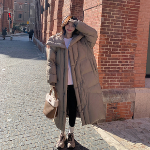 灰色时尚90白鸭绒加厚保暖大被子羽绒服女2025冬季新款百搭外套