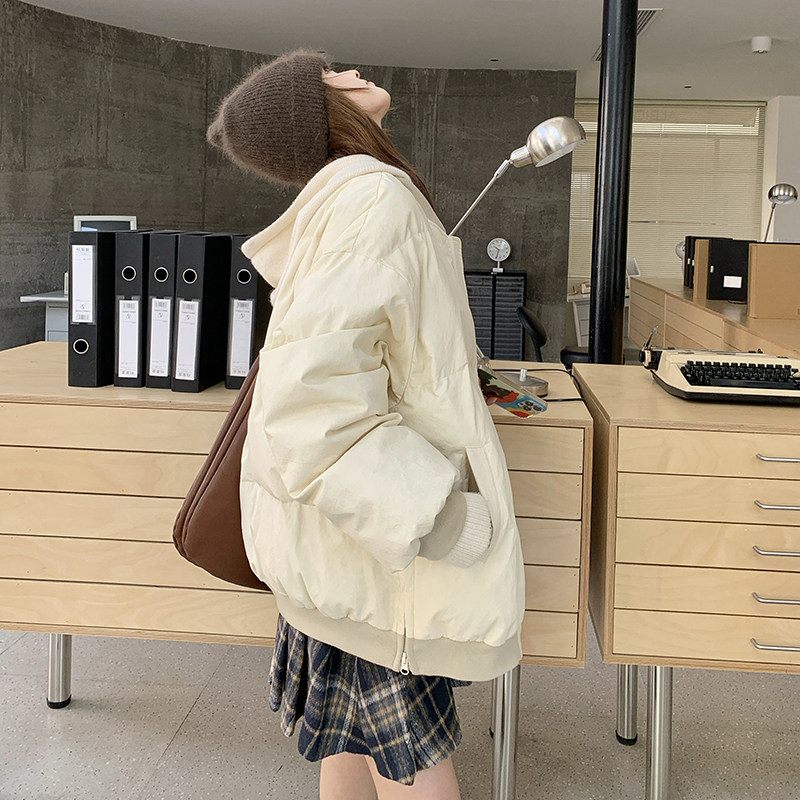 米色时髦氛围感刺绣羽绒服女2025冬季新款90白鸭绒加厚保暖棒球服