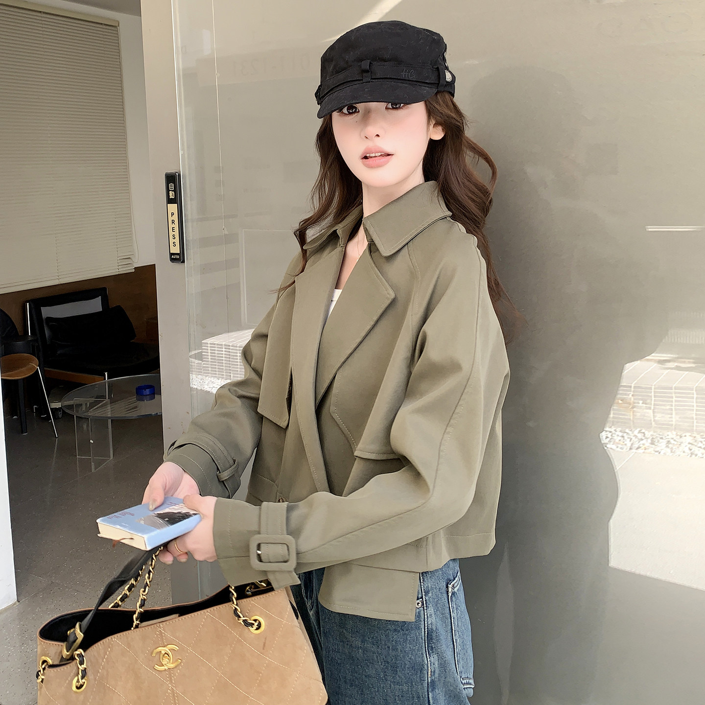 卡其色气质高级感风衣外套女2026年春季新款小个子休闲范百搭上衣