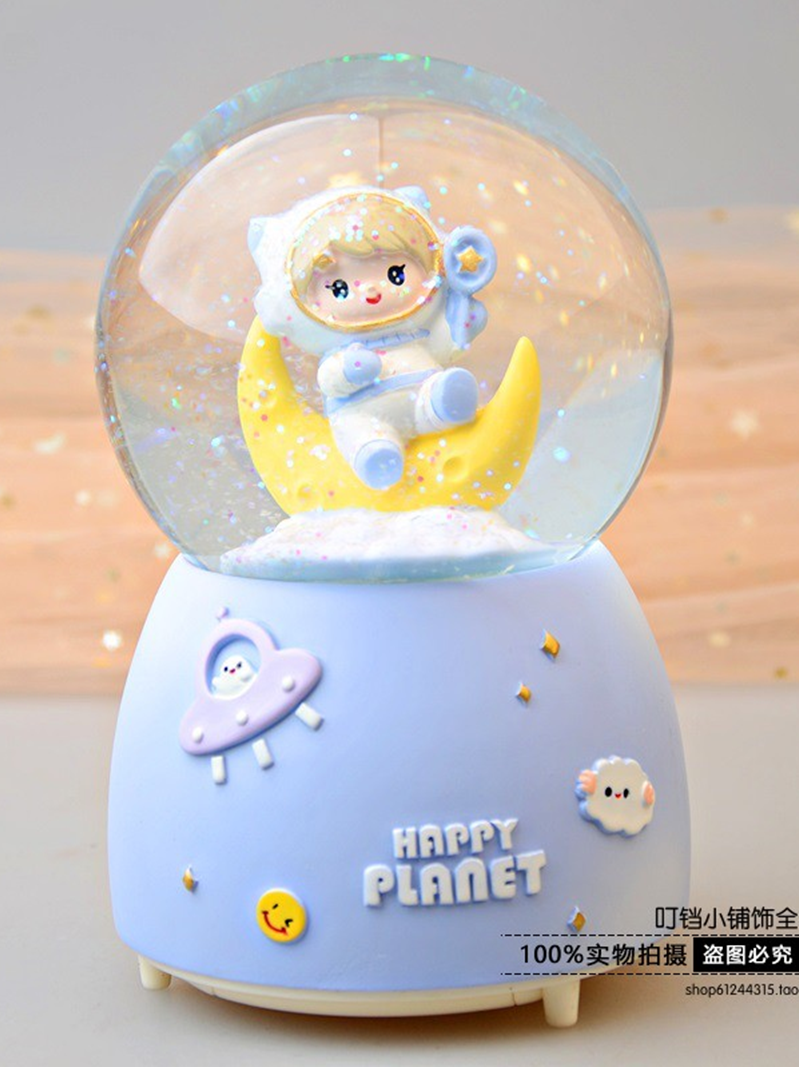 무료 배송 ELSA ICE AND SNOW PRINCESS 크리스탈 볼 뮤직 박스 뮤직 박스 회전 눈송이 새해 여자 친구 선물