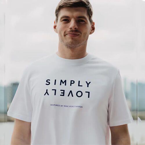 维斯塔潘同款F1赛车SIMPLY LOVELY纯棉短袖T恤男宽松上衣夏季新款