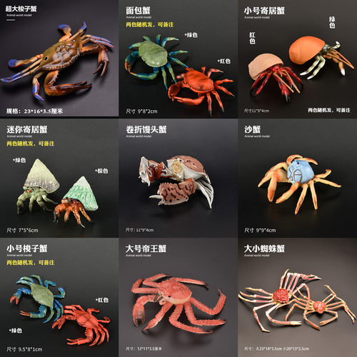 儿童仿真动物玩具模型螃蟹