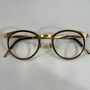 林德伯格K金眼镜框男纯手工高端牛角近视眼镜架女可配镜片9204