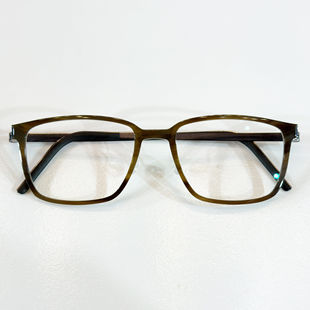 林德伯格K金眼镜框男纯手工高端牛角近视眼镜架女可配镜片1821
