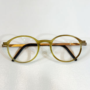林德伯格K金眼镜框男纯手工高端牛角近视眼镜架女可配镜片1828