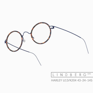 LINDBERG林德伯格眼镜框RIM系列纯钛板材超轻定制镜架Harley
