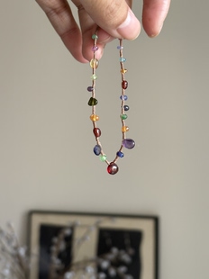 原创·木浆果｜彩宝编绳手链 进口彩宝 美k扣头 定制新年圣诞礼物