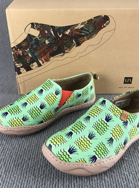 uin彩绘旅行鞋托莱多1艺术涂鸦平底单鞋原创设计轻便舒适豆豆鞋女